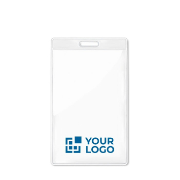 Transparante verticale badgehouder kleur doorzichtig
