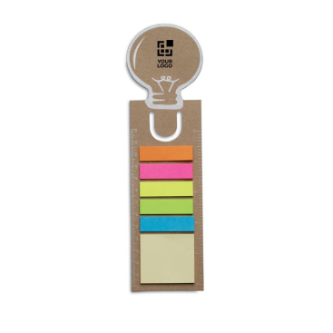 Bladwijzer met sticky notes kleur beige