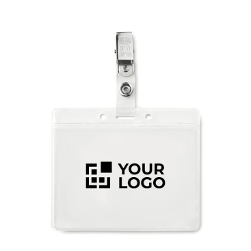 Badgehouder voor reclame kleur doorzichtig