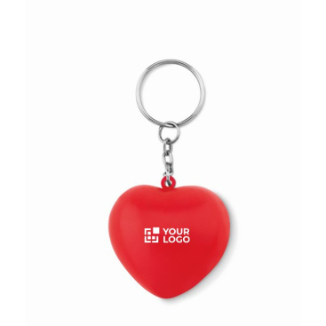 Promotionele sleutelhanger met hartje kleur rood