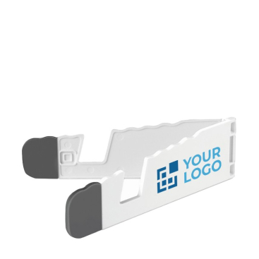 Tablet- en smartphonehouder met opdruk