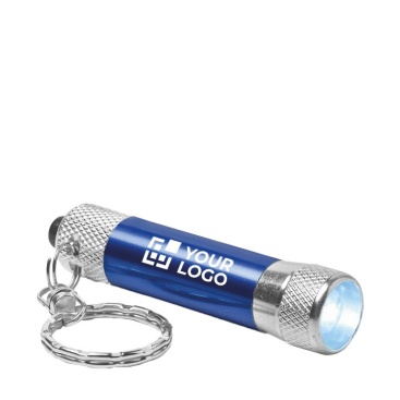 Originele aluminium sleutelhanger met lampje bedrukken Minilight