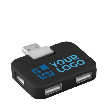 Voordelige plastic hub met 4 USB-poorten Square