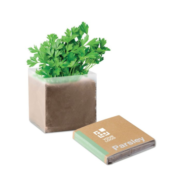 Zakje met peterseliezaadjes kleur beige