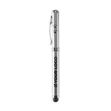 Metalen pen met laserpointer en zwarte inkt TouchPoint