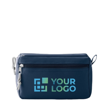 Toilettas met logo voor reclame kleur zwart