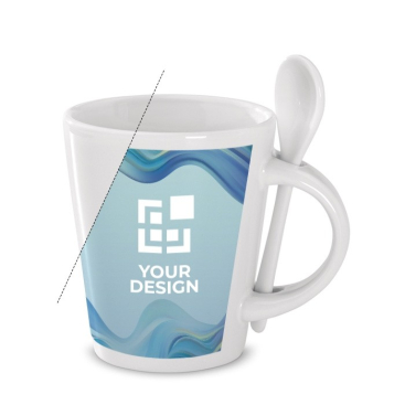 Mok met foto bedrukken inc lepel van 350ml Sublimcon