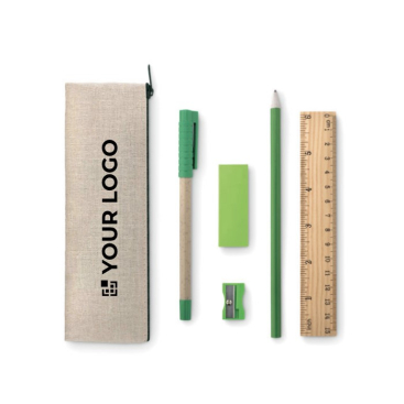 Etui met 6 schrijfattributen voor reclame