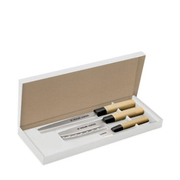 Relatiegeschenk messenset met opdruk weergave met jouw bedrukking