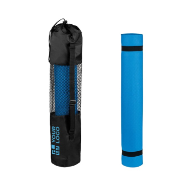 Yogamatje om te bedrukken kleur blauw
