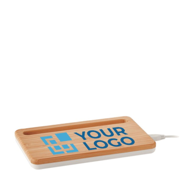 Elegante bamboe draadloze oplader in ladeformaat Bamboo Tray