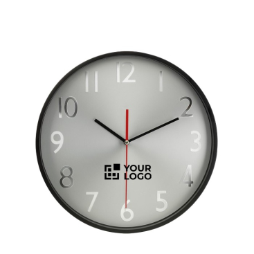 Wandklok met zilveren wijzerplaat bedrukken WallClock