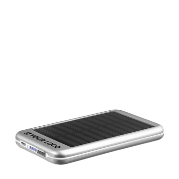 Promotie solar powerbank 4000 mAh kleur koningsblauw derde weergave