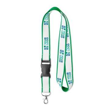 Keycord van polyester en satijn met logo