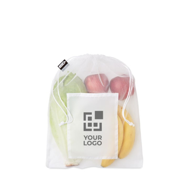 Zak van gerecycled plastic kleur wit tweede weergave