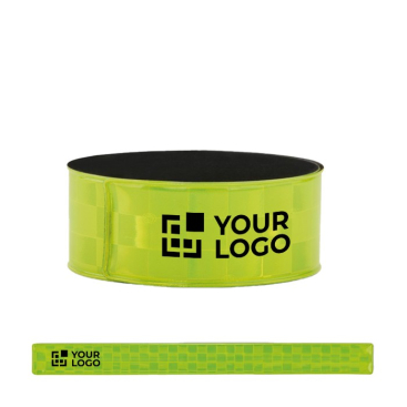Reflecterende gepersonaliseerde polsbandjes PVC kleur geel