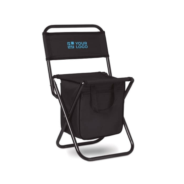 Outdoor klapstoel met koelkast kleur zwart