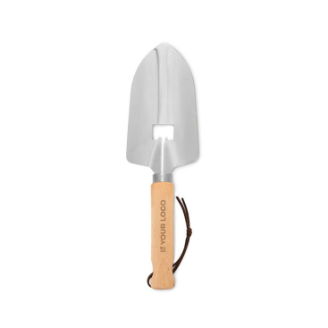 Tuinschep van hout en staal met flesopener Flora