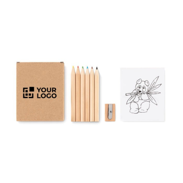 Relatiegeschenk om te kleuren met logo kleur beige derde weergave