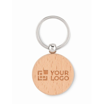 Houten sleutelhanger voor publiciteit kleur hout
