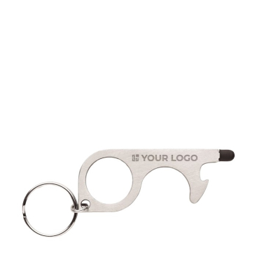 Reclame sleutelhanger met diverse functies weergave met jouw bedrukking