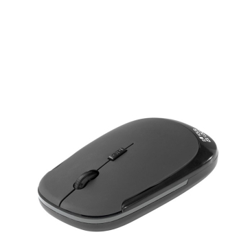 Draadloze computermuis met logo en rubberen afwerking Traction