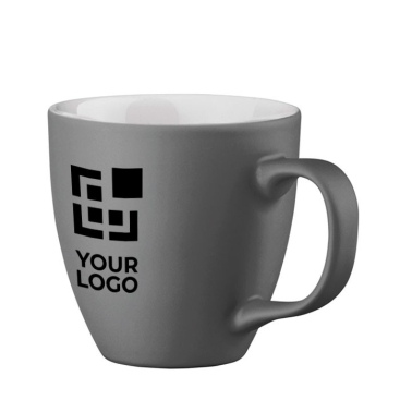 Matte mokken in diverse kleuren, 450ml weergave met jouw bedrukking