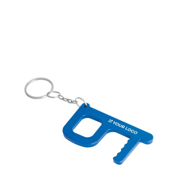 Sleutelhanger met handsfree deuropener weergave met jouw bedrukking