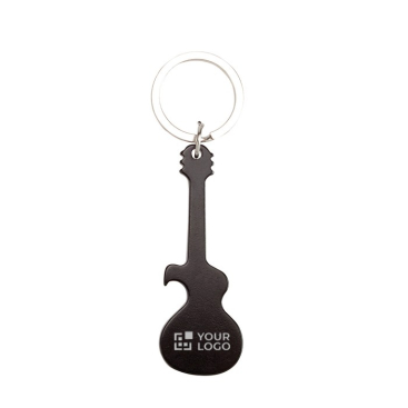 Sleutelhanger en flesopener in de vorm van een gitaar