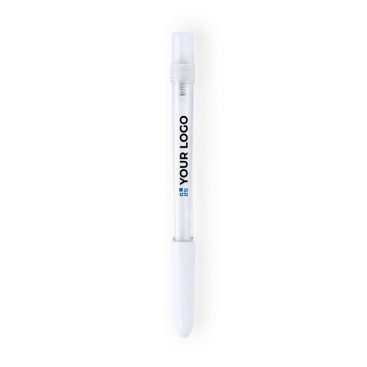 Pen met ontsmettingsspray kleur wit