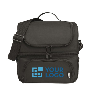Geïsoleerde koeltas 600D RPET en  PP lunchbox