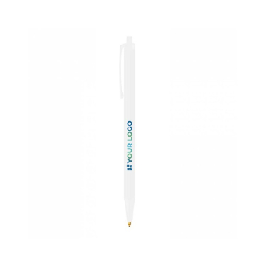 Bdrukte pen van BIC® met blauwe inkt kleur groen