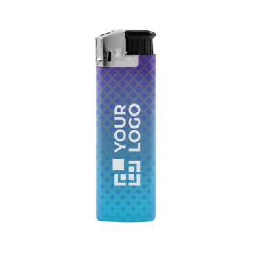 Bestverkochte elektronische BIC®-aansteker kleur zwart weergave met bedrukt logo
