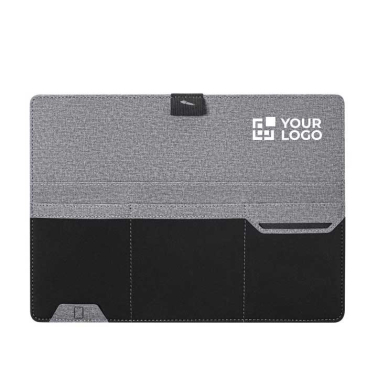 Laptopstandaard / laptopsleeve bedrukken met smartphonehouder