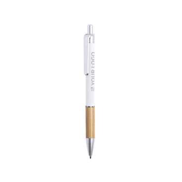 Eco aluminium balpen van bamboe