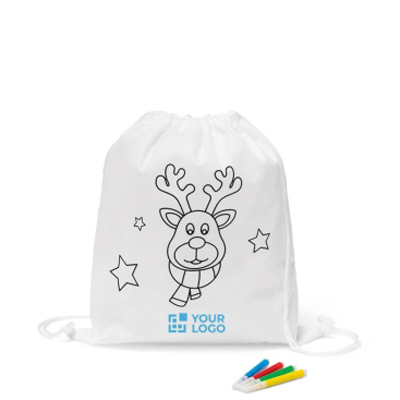 Non-woven rugzakje met logo (inkleurbaar)