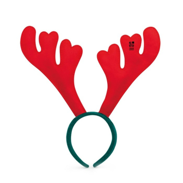 Rendier kerst hoofdband met logo weergave met jouw bedrukking