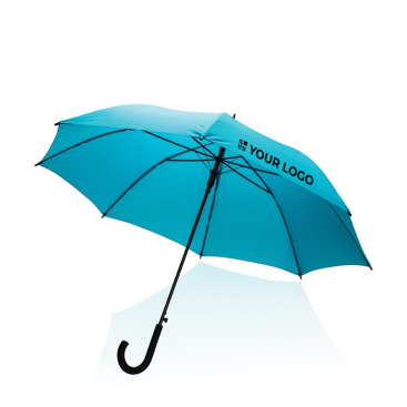 Impact rPET stormparaplu met logo weergave met jouw bedrukking
