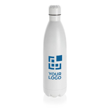 Effenkleurige RVS drinkfles met logo (1L)