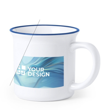 Vintage mokken voor merchandising weergave met jouw bedrukking