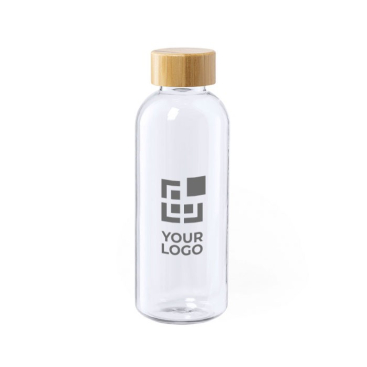 Waterfles met logo van gerecycled materiaal weergave met jouw bedrukking