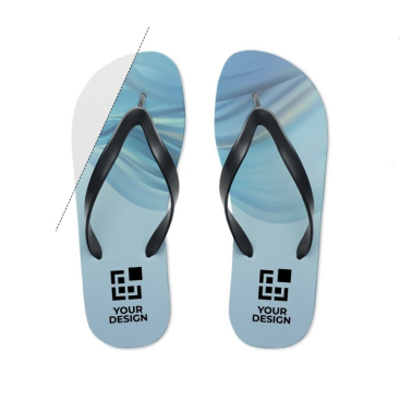 Sublimatie slippers met opdruk weergave met jouw bedrukking