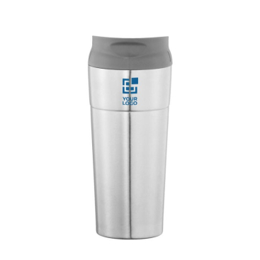 Stijlvolle stalen thermosbeker met logo weergave met jouw bedrukking