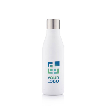 Fles met logo en UV-C-sterilisator weergave met jouw bedrukking