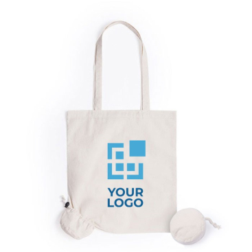 Opvouwbare, katoenen tas kleur naturel 