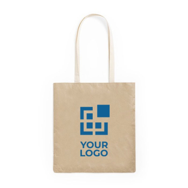 Eco tas gemaakt van gelamineerd papier weergave met jouw bedrukking