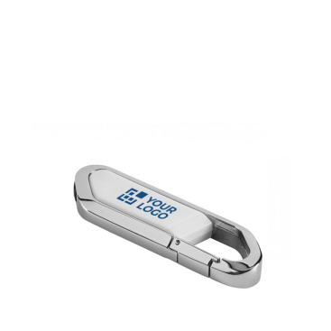 Bedrukte USB stick met karabijnhaak