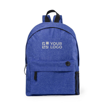 Tweekleurige polyester rugzak met logo