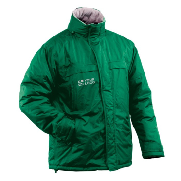 Waterdicht jack met bedrijfslogo in de kleur groen
