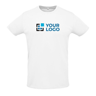 Polyester gezeefdrukte sport t-shirt met logo SOL'S Sprint 130 g/m2